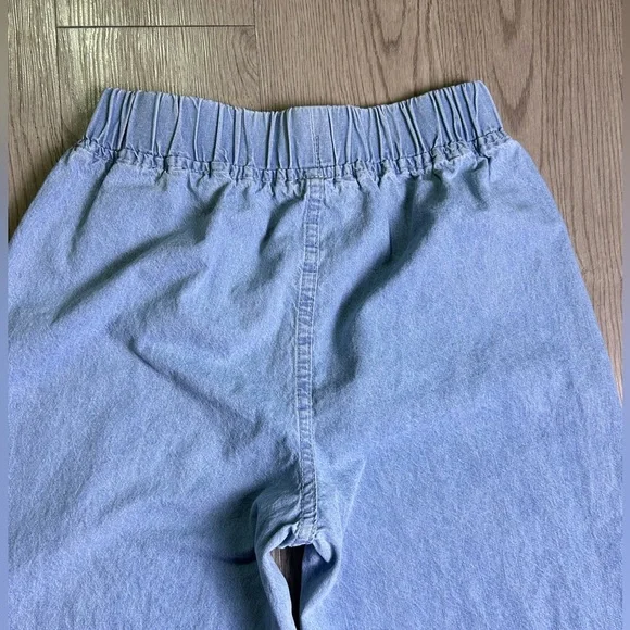 Women’s High Waist Wide Leg Light Blue Jeans 100% Cotton Size Medium - Picture 5 of 13